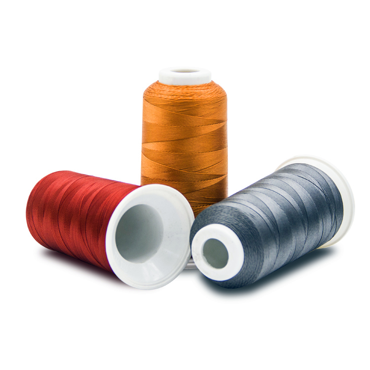 Colorful high quality polyester embroidery thread with lubricantion